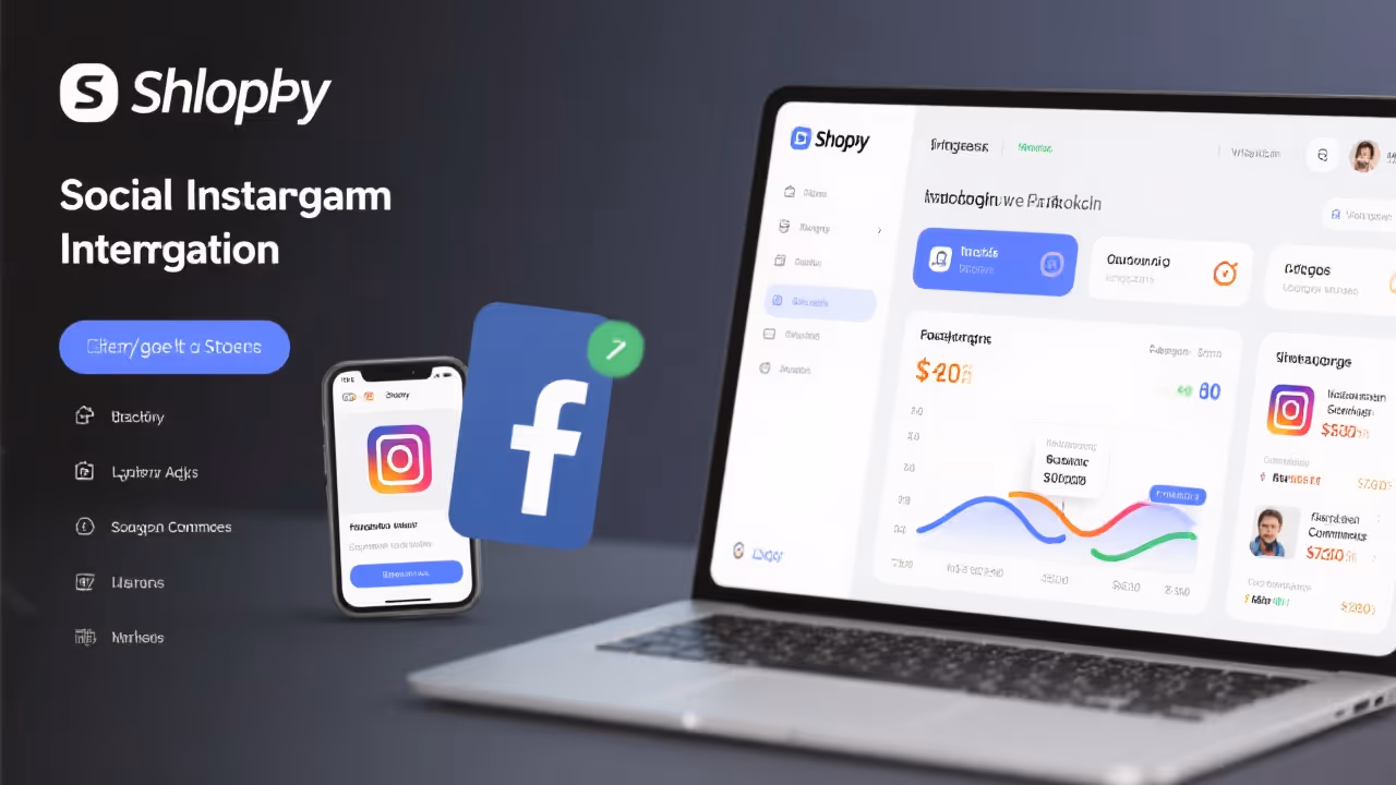 Social media integration for Shopify stores with Instagram shopping and Facebook ads