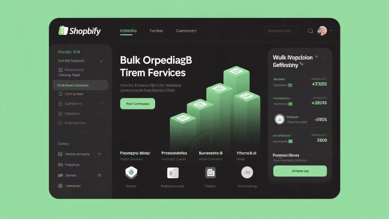 Shopify B2B features and wholesale functionality with bulk ordering capabilities