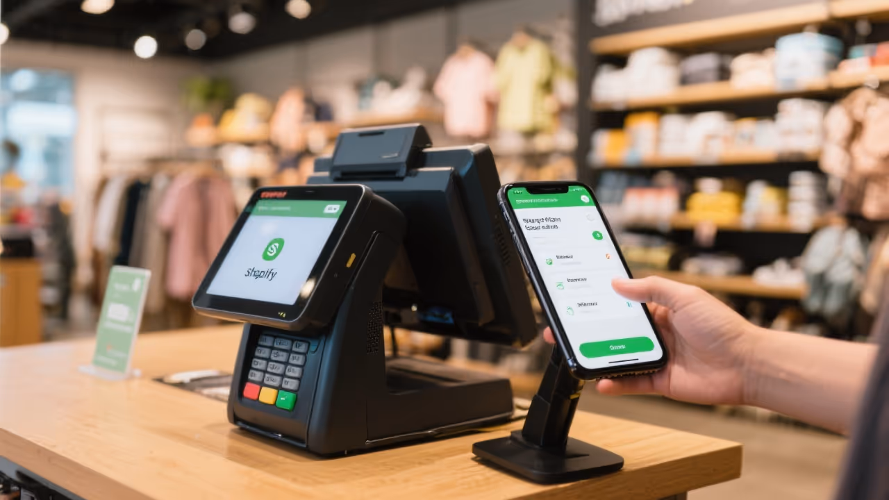 Shopify POS system integration with in-store and online sales synchronization