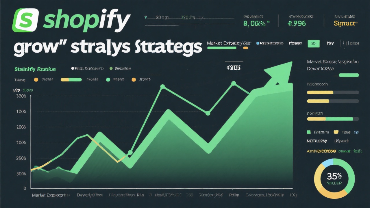 Shopify growth strategies and scaling with revenue growth charts and market expansion